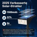 WENATY 4er Set Solarstrahler mit 56 LED – IP65 Gartenleuchten warmweiss für Aussen – Bild 3