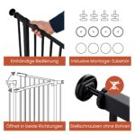 hauck Standard Türschutzgitter 75–80 cm – Absperrgitter ohne Bohren mit Einhandbedienung – Bild 5