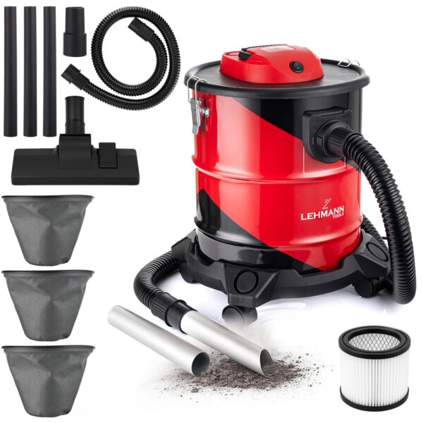 LEHMANN Haddo 2000W Industriestaubsauger – Nass-Trockensauger mit 20L Edelstahltank