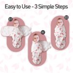 GLLQUEN 3er Pack Pucksack Baby 0-3 Monate – Bio-Baumwolle mit Klettverschluss – Bild 6