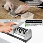Herboom Elektrischer Messerschärfer mit 3-stufigem Diamant-Schleifmittel-System – Bild 5