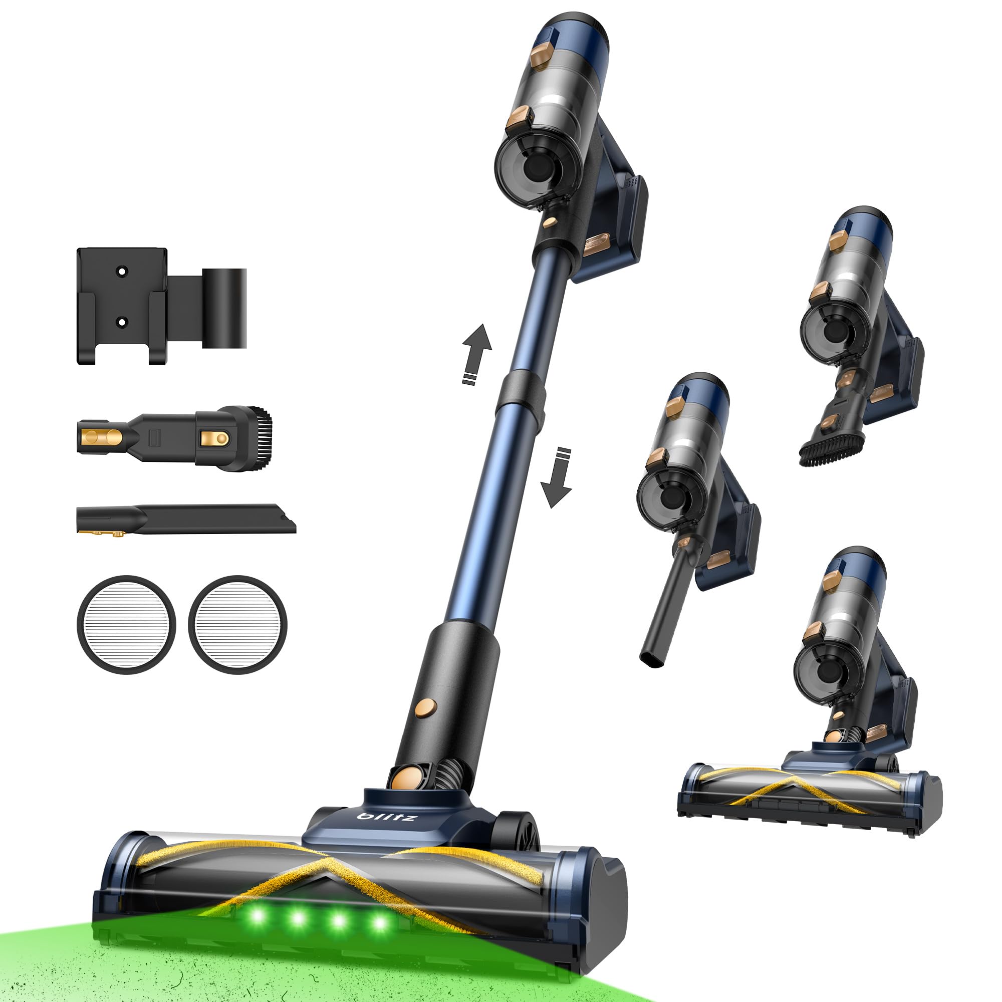 Vexilar V12 Akku-Stielstaubsauger 50 kPa – Kabelloses 6-in-1 System mit LED Touchscreen