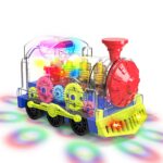 Gofimyee Leuchtendes Zugspielzeug – Pädagogisches Kriechspielzeug mit Lichtern & Musik für Babys