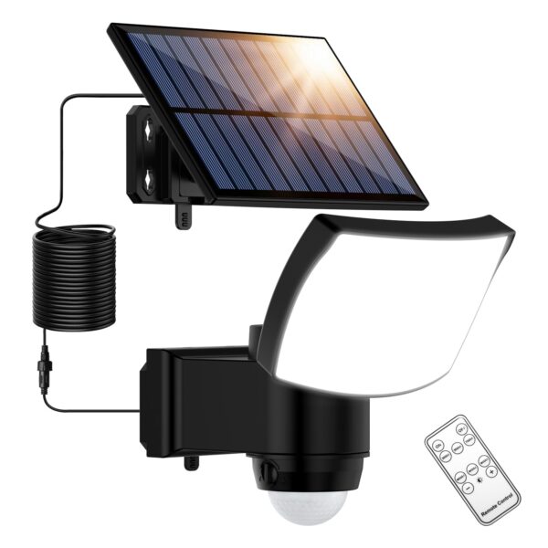 BENMA Solarlampe mit Bewegungsmelder – 115 LEDs, IP65, 3 Farbtemperaturen & 3 Modi