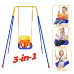 FUNLIO 3-in-1 Babyschaukel mit Metallständer – Sichere Schaukel für Innen & Aussen – Bild 3