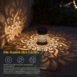 2er Set Solarleuchten Mandala – Dekorative LED Gartenleuchten mit Durchbruchdesign – Bild 4