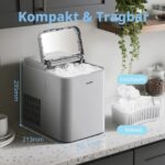 Comfee Eiswürfelmaschine – 12 kg/Tag mit Selbstreinigung & 2 Würfelgrößen – Bild 2