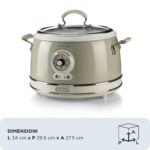 Ariete 2904 Reiskocher mit Dampfgarer – 3,5 l Multifunktions-Kochgerät Vintage – Bild 3