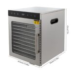 MccoMMon Dörrautomat 10-Schicht 800W Edelstahl – Professionelles Dörrgerät für Obst, Fleisch & Gemüse – Bild 3