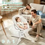 Zoicay Elektrische Babywippe mit 3 Modi & Fernbedienung – Bluetooth Steuerung für 0-9 Monate – Bild 6