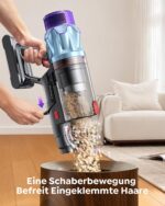 Powerffy Akku-Staubsauger 650W – 55kPa Saugkraft, 70 Min Laufzeit, kabellos mit Wandladestation – Bild 5