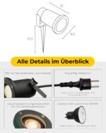 SLV NAUTILUS XL Erdspieß-Strahler – IP65 Außenleuchte für Garten & Terrasse – Bild 4