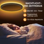 JESLED LED Deckenleuchte 24W Ø30cm – Dimmbar mit Fernbedienung & Timer für Schlafzimmer – Bild 5