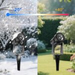 GLOBELIT LED Gartenstrahler 4er-Set 14M Kabel – 360° schwenkbar, IP65 wasserdicht, 3000K Warmweiss – Bild 3