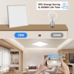 Oraymin 45x45 cm LED Deckenleuchte RGB – Dimmbar mit Fernbedienung, 28W für Wohnzimmer – Bild 8