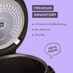 Reishunger Digitaler Reiskocher Starter Set Schwarz – 12 Kochmodi mit Zubehör – Bild 8