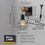 Vintage Wandleuchte Liyabber mit Dimmschalter – Industrial Retro Lampe E27 für Innen – Bild 5