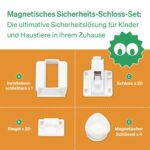 LoveNoobs Magnetische Kindersicherung Schrank – 20 Schlösser + 4 Schlüssel für Baby & Haustiere – Bild 2