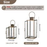 NUPTIO Grablaterne 35 cm Vintage Metallic Gold – Wetterfeste Kerzenlaterne für Friedhof & Garten – Bild 3