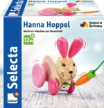Selecta Hanna Hoppel – Nachzieh-Hase aus Holz für Kleinkinder | 13 cm