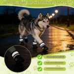 Faankiton 4er Hundeschuhe Grösse 6# – Wasserdichte Pfotenschuhe mit Reflektoren für mittlere & grosse Hunde – Bild 4