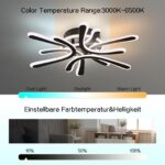 Amdelne LED Deckenleuchte 40W Blume-Design – Dimmbar 2800-6000K mit Fernbedienung – Bild 3