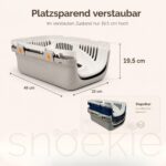 SNOEKIE Katzen Transportbox mit Skylight-Dachfenster – 49,5 × 32 × 32,6 cm – Bild 7