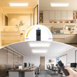 58x20 cm Dimmbare LED Deckenlampe mit Fernbedienung – 24W Rechteckige Panel für Wohn- & Badezimmer – Bild 8