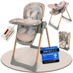LepiBaby FlexiCo Hochstuhl mit Neugeborenenaufsatz & Liegefunktion – Mitwachsender Babyhochstuhl 0–3 Jahre