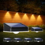 6er Set Solar Wandleuchten mit 3 Farbtemperaturen – IP65 wasserdicht für Garten & Terrasse