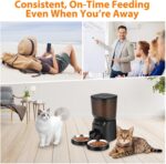 KATALICLAB Futterautomat 5L mit 2 Edelstahlnäpfen & Voice Recorder – Automatischer Futterspender für Katzen & Hunde – Bild 7