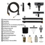 Vacmaster 3-in-1 Waschsauger 1300W 23L Doppeltank – Nass-Trockensauger für Hartboden & Teppich – Bild 3