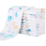 Yoofoss Mulltücher Baby 10er Set 27x50 cm – 6-lagige Baumwoll-Mullwindeln für Neugeborene