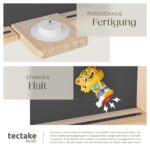 tectake® Holz Wandregal Hausform mit Magnetstreifen – Aufbewahrung für Tonies & Toniebox – Bild 5