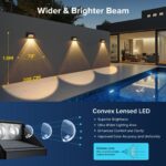 RECHOO Solarleuchten 6er Set – Superhelle Wandleuchten mit 2 Modi & IP65 Wasserschutz – Bild 3