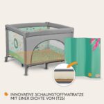 Lionelo Mille 2-in-1 Laufstall & Reisebett 100x100 cm – Faltbar mit Matratze für 0-36 Monate – Bild 6