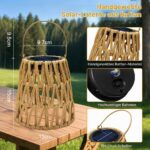 2er Set Bseical Solarlaterne Handgeflochten – IP65 Wasserdicht für Garten & Balkon – Bild 7