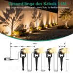 FIFlying LED-Gartenstrahler 4 in 1 mit 14m Kabel – 600 Lumen Gartenbeleuchtung IP65 – Bild 6