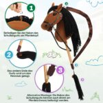 Charmofun Hobby Horse A3 Steckenpferd mit Plüschhalfter – Verstellbar für Kinder – Bild 9