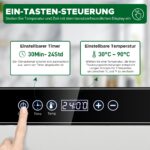 Kwasyo Dörrautomat 8 Etagen Edelstahl – Temperaturregler 30-90°C mit 24h Timer – Bild 4