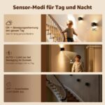 Ollny 2er-Set Akku Wandleuchte mit Bewegungsmelder – dimmbar, 3 Lichtfarben, Fernbedienung – Bild 4