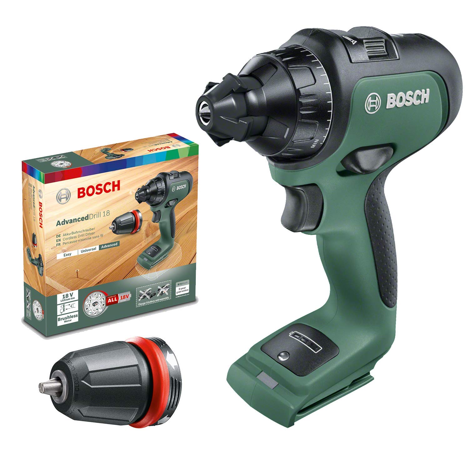 Bosch AdvancedDrill 18 Akkuschrauber – Professionelle Bohrmaschine ohne Akku