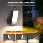 ToyGlee LED Außenlampe mit Bewegungsmelder – 10000mAh Akku, IP65 Wasserdicht für Garten & Garage – Bild 6
