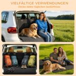 BMaoBBo Kofferraumschutz Hunde – Gesteppte Hundedecke mit Seitenschutz & wasserdicht – Bild 6