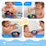Hahaland Badewannenspielzeug Kochset 15-teilig – Farbwechsel Gemüse für Babys ab 12 Monaten – Bild 4