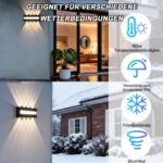 Lixstyea LED Wandlampe 12W IP65 – Warmweiss Wandleuchte für Innen & Aussen – Bild 5