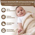 Little Dedi Bio-Baumwolle Babydecke 80x100 cm – GOTS Zertifiziert, Weich & Atmungsaktiv – Bild 2