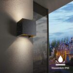 GHB 7W LED Wandleuchte Schwarz – Warmweiss IP65 mit verstellbarem Abstrahlwinkel – Bild 3