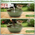 Vogeltränke Keramik 15x15cm mit 2 Dekovögeln – Winterfest für Balkon & Garten – Bild 5