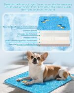 RARIRO Kühlmatte Hund 45×60 cm – Selbstkühlend & Waschbar für Mittelgrosse Hunde – Bild 3